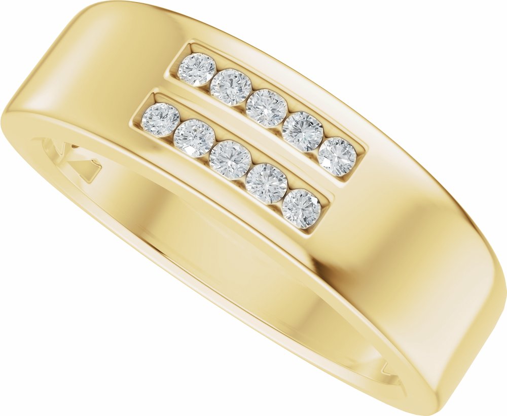 14K Yellow Gold 1/6 CTW Lab-Grown Diamond Band