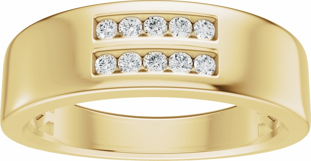 14K Yellow Gold 1/6 CTW Lab-Grown Diamond Band