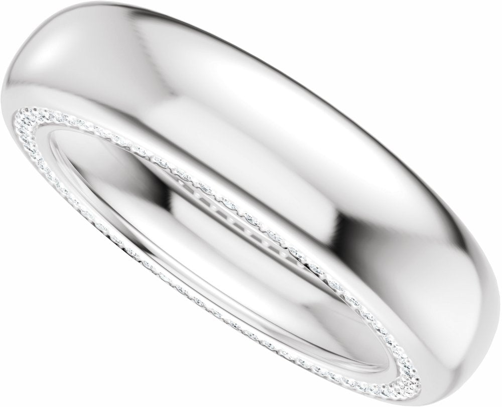 14K White Gold 5/8 CTW Lab-Grown Diamond Band Size 11