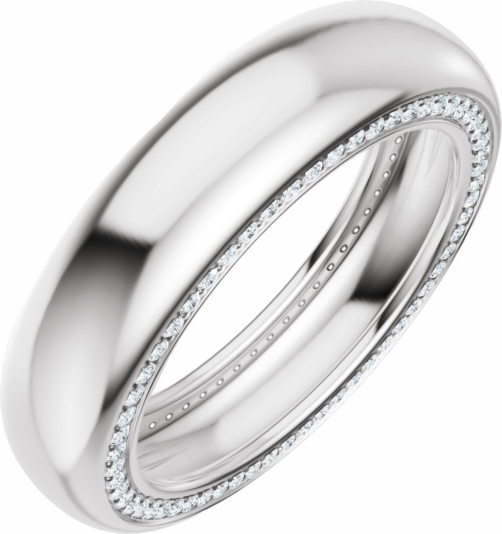14K White Gold 5/8 CTW Lab-Grown Diamond Band Size 11