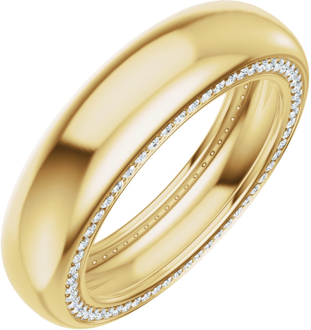 14K Yellow Gold 5/8 CTW Lab-Grown Diamond Band Size 11