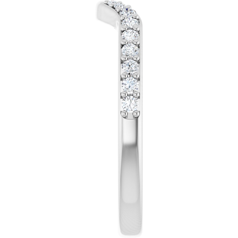 14K White Gold 1/5 CTW Natural Diamond Contour Band