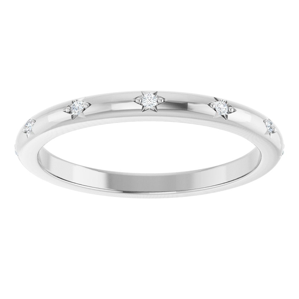 14K White Gold .03 CTW Natural Diamond Anniversary Band