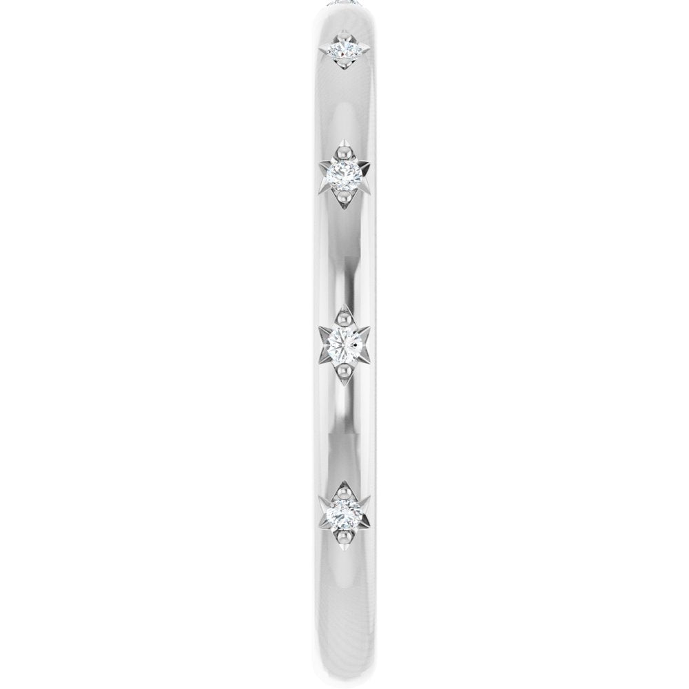 14K White Gold .03 CTW Natural Diamond Anniversary Band