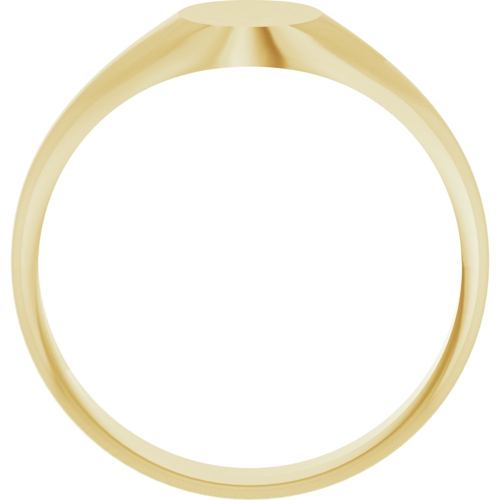 14K Yellow Gold 8x6 mm Oval Signet Ring