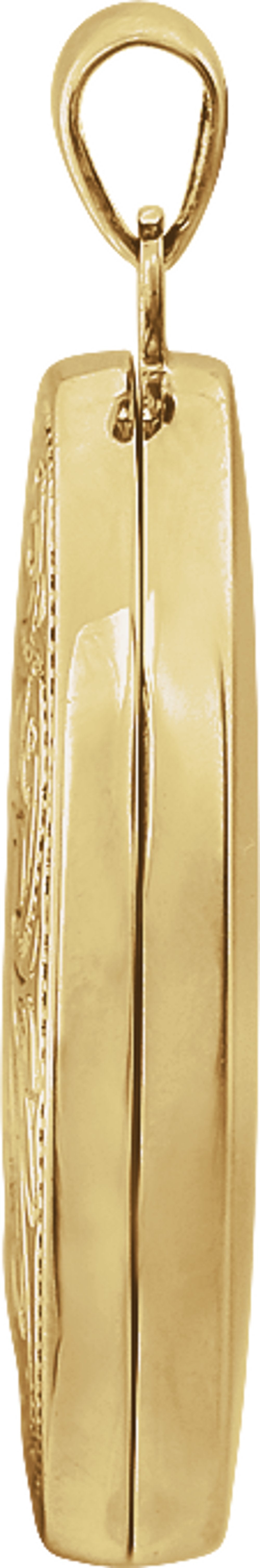14K Yellow Gold-Plated Sterling Silver Oval Locket