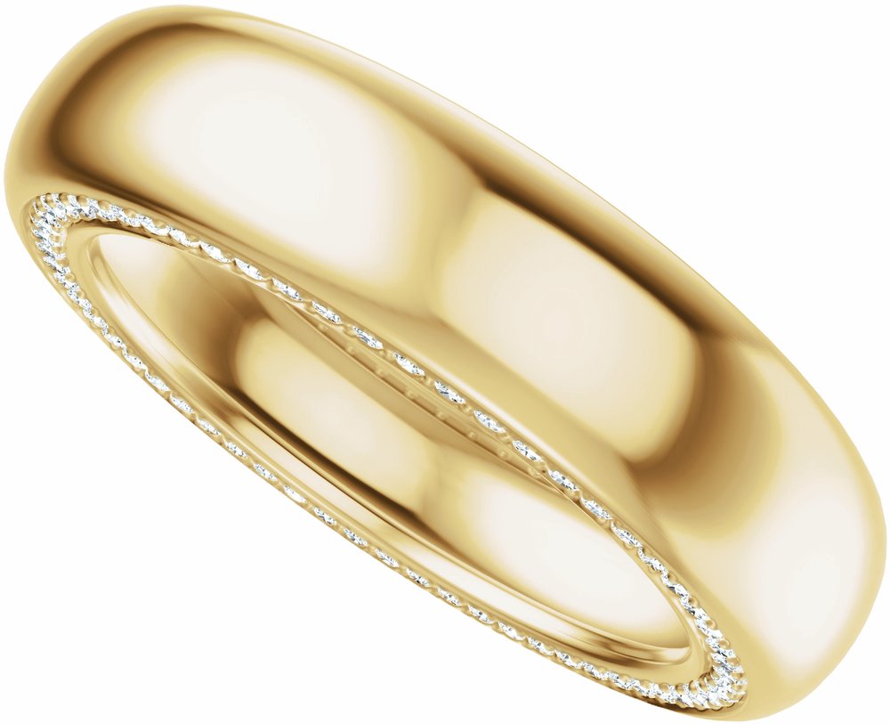 14K Yellow Gold 5/8 CTW Lab-Grown Diamond Band Size 11