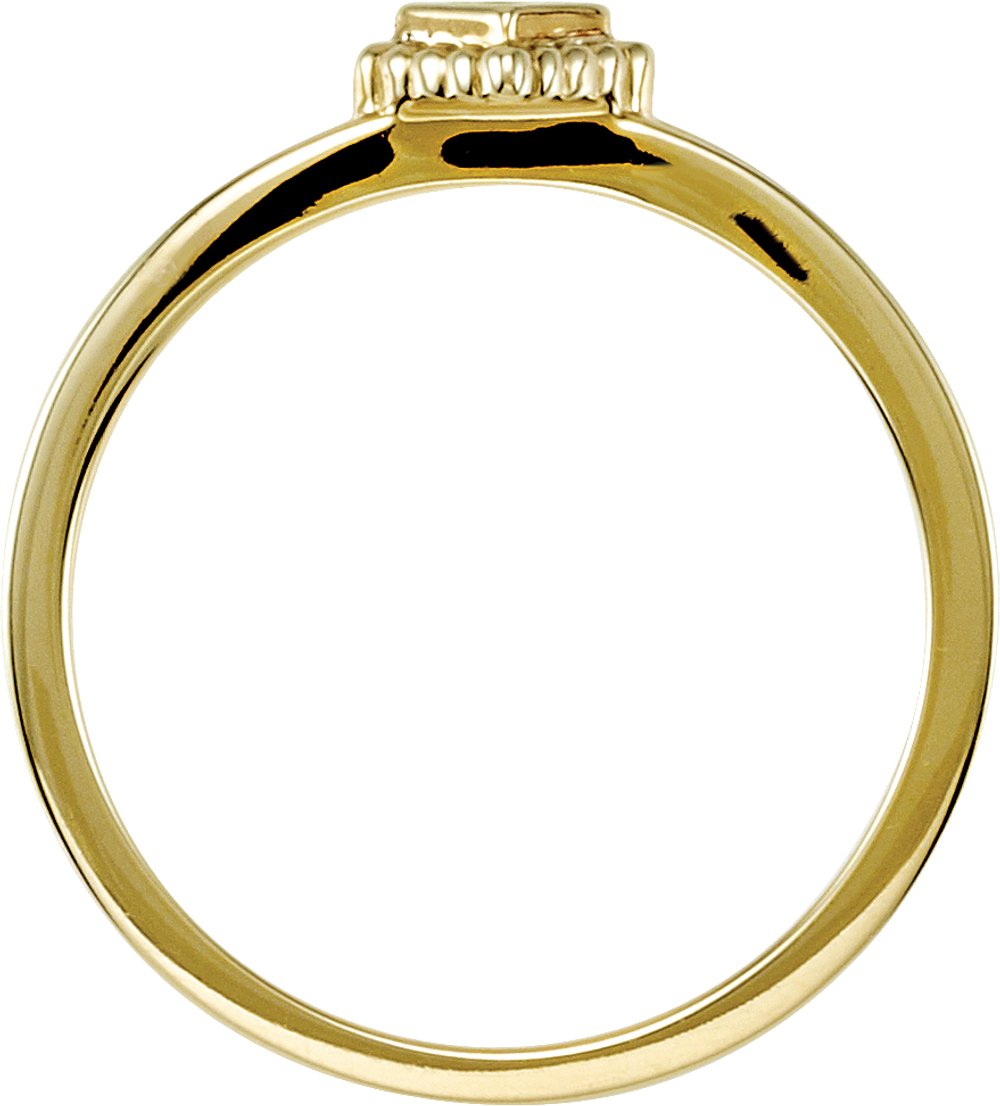 14K Yellow Natural Blue Sapphire Family Stackable Ring