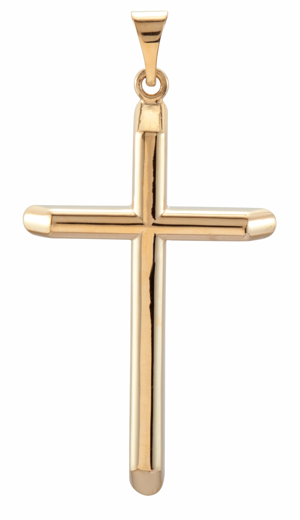14K Yellow 39.25x22 mm Unadorned Cross Pendant