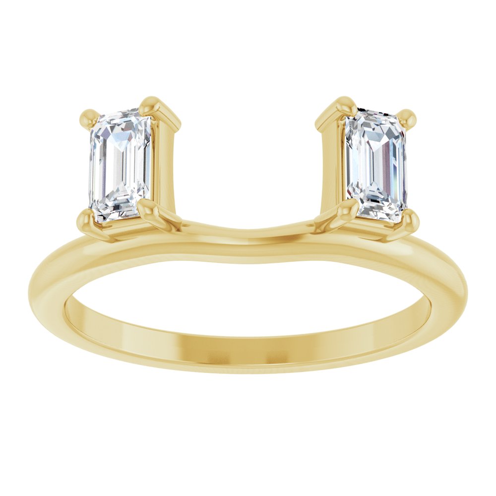14K Yellow Gold 5/8 CTW Lab-Grown Diamond Wrap-Style Ring Enhancer