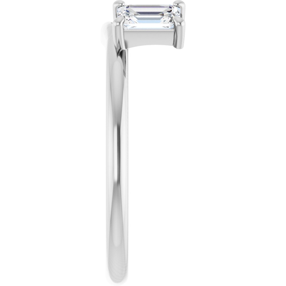 14K White Gold 5/8 CTW Natural Diamond Wrap-Style Ring Enhancer