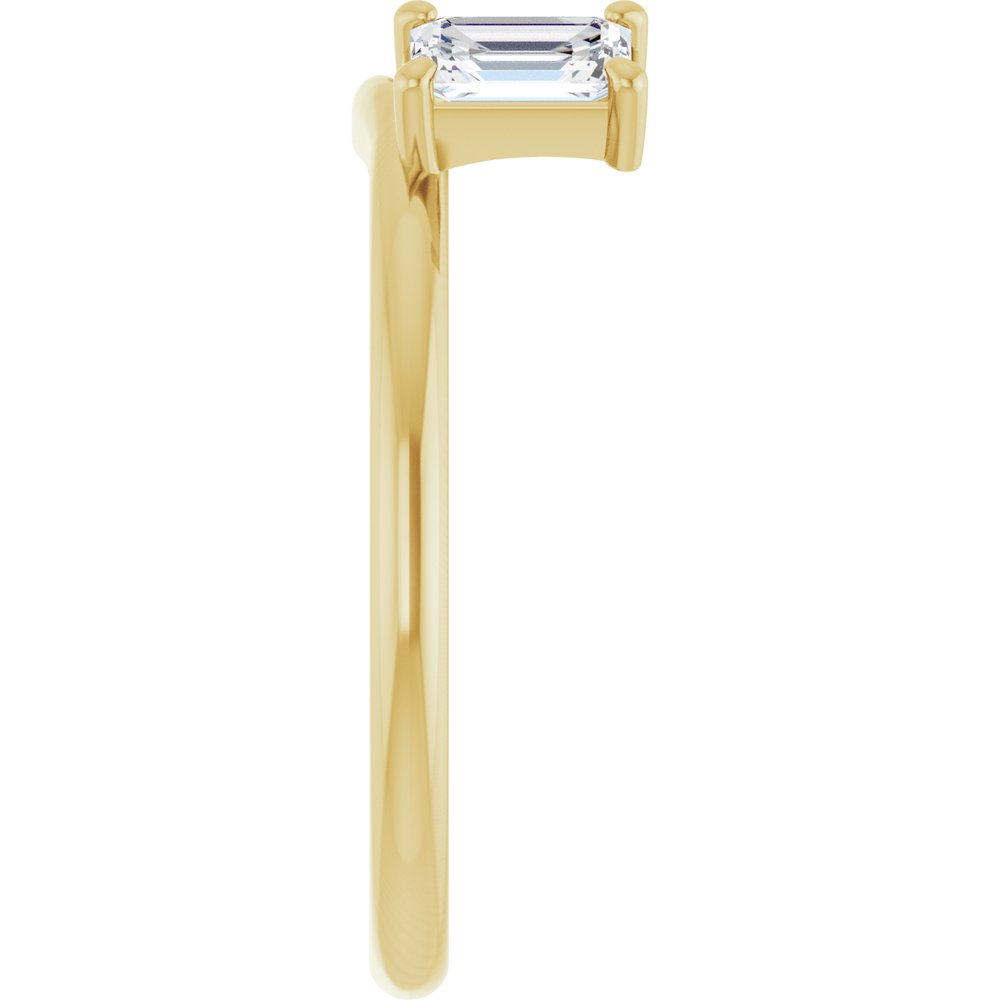 14K Yellow Gold 5/8 CTW Lab-Grown Diamond Wrap-Style Ring Enhancer