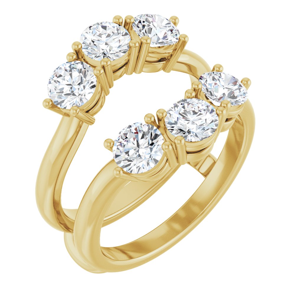 14K Yellow Gold 2 CTW Lab-Grown Diamond Ring Guard