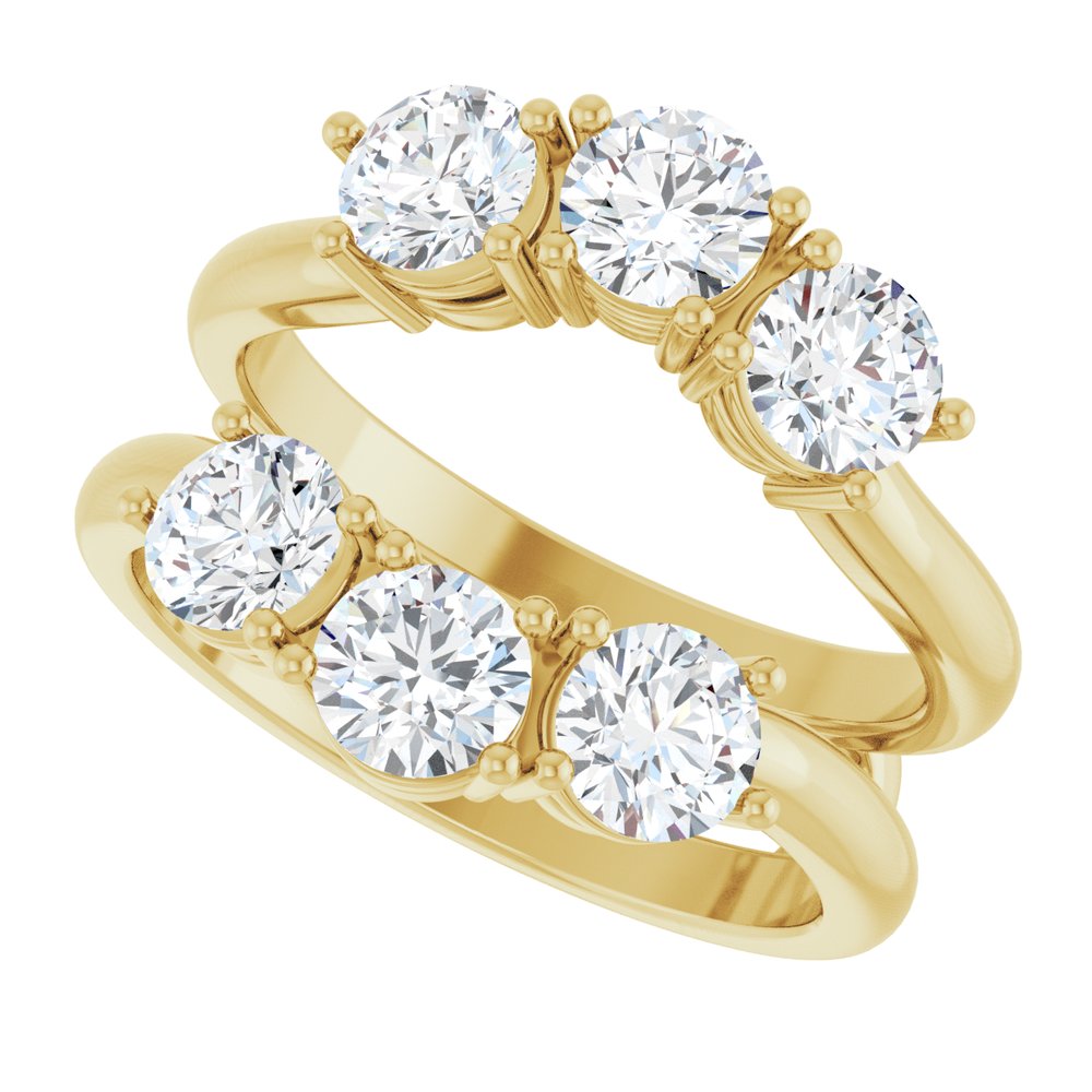 14K Yellow Gold 2 CTW Lab-Grown Diamond Ring Guard