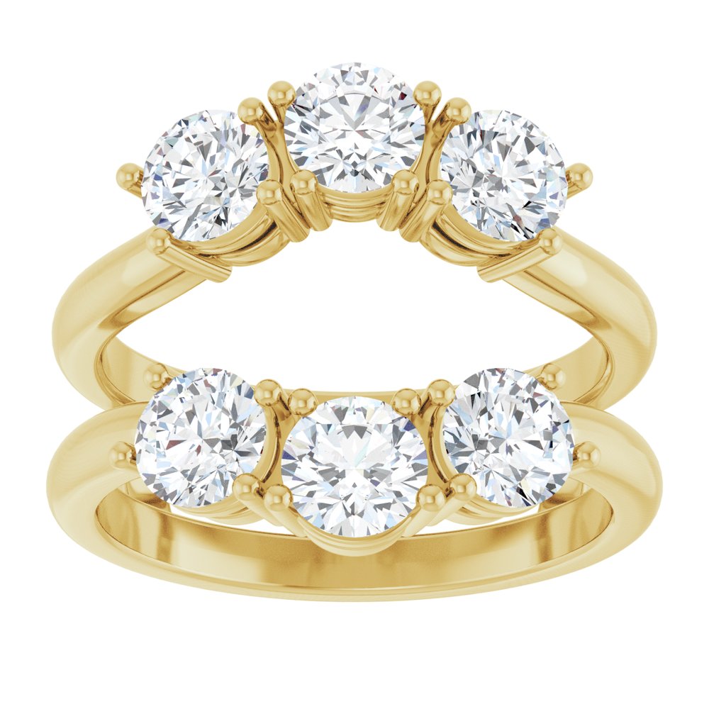 14K Yellow Gold 2 CTW Lab-Grown Diamond Ring Guard