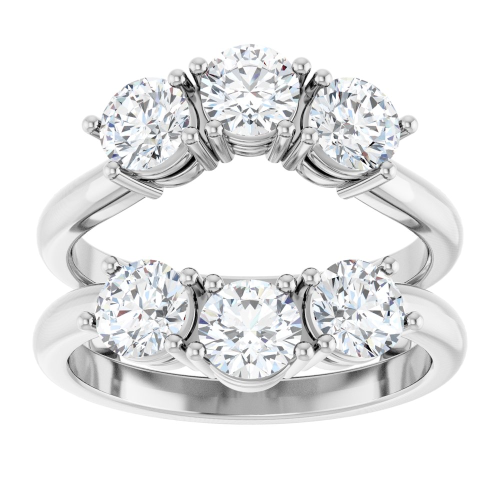 14K White Gold 2 CTW Lab-Grown Diamond Ring Guard