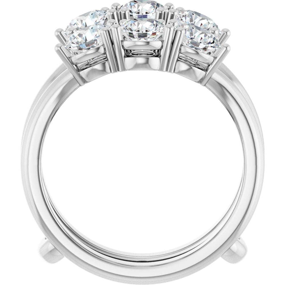 14K White Gold 2 CTW Lab-Grown Diamond Ring Guard