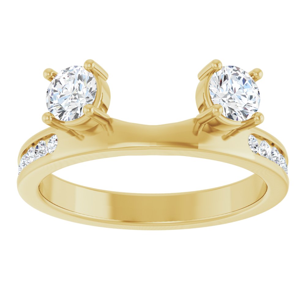 14K Yellow Gold 5/8 CTW Natural Diamond Wrap-Style Ring Enhancer