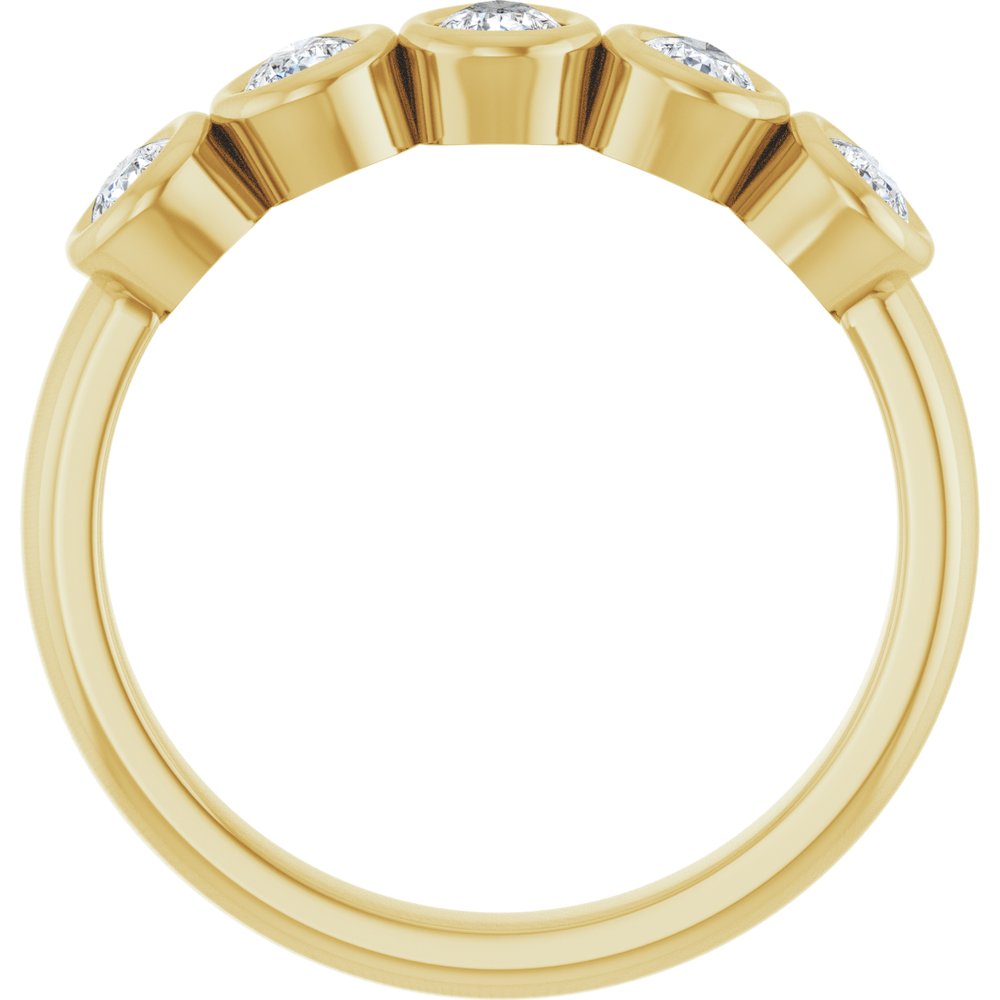 14K Yellow Gold 3/4 CTW Lab-Grown Diamond Anniversary Band