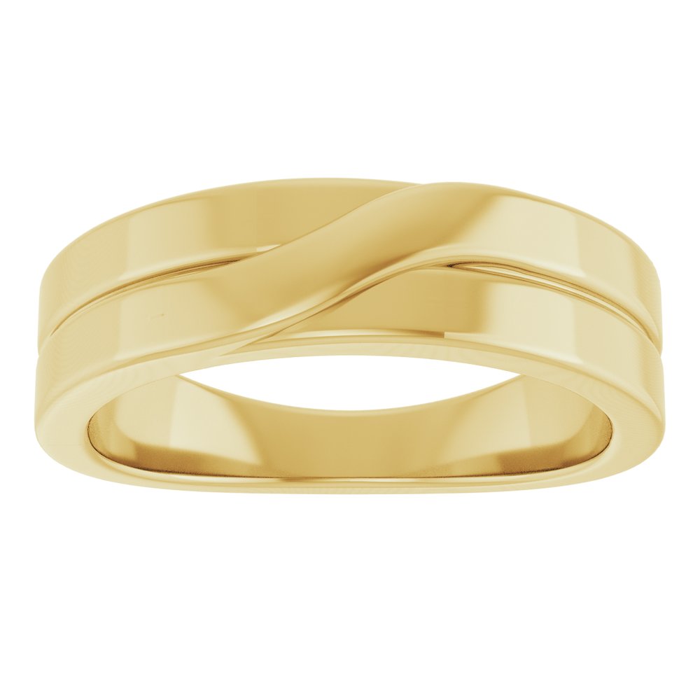 14K Yellow Gold 5 mm Criss-Cross Band Size 7