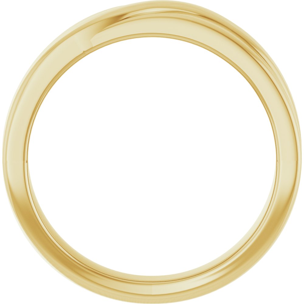 14K Yellow Gold 5 mm Criss-Cross Band Size 7
