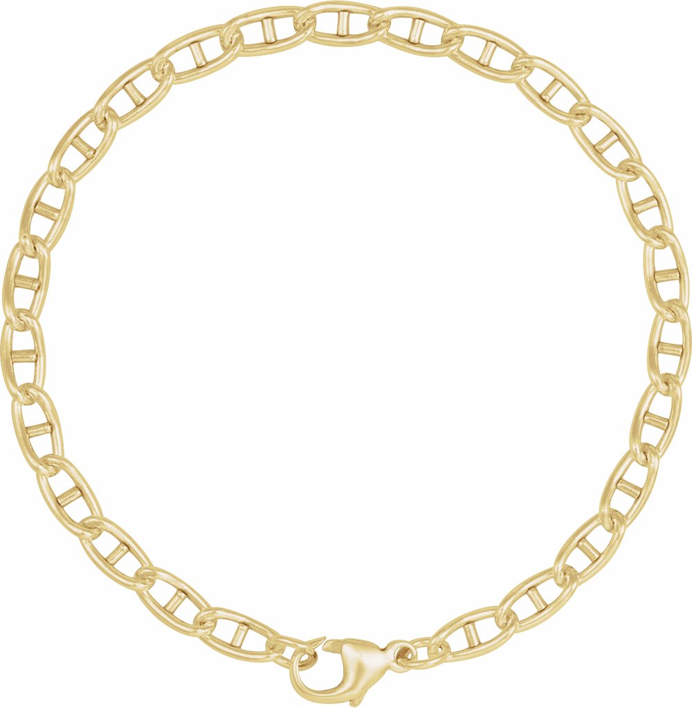 14K Yellow Gold-Filled 3.8 mm Anchor 7" Chain