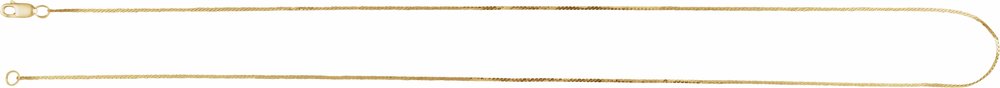 14K Yellow Gold .9 mm Serpentine 16" Chain