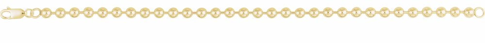 14K Yellow Gold-Filled 4.1 mm Bead 7" Chain
