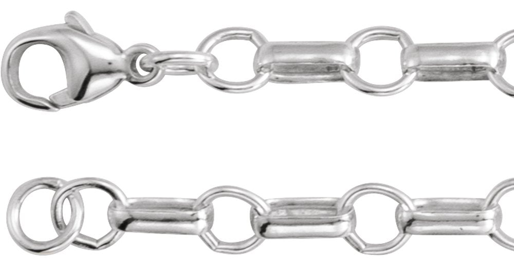 Sterling Silver 5.3 mm Paperclip-Style 24" Chain