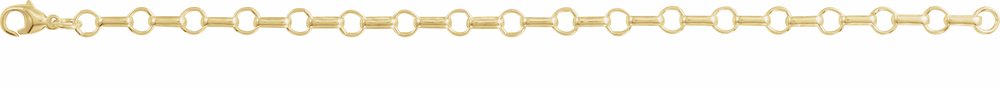 14K Yellow Gold 5.3 mm Paperclip-Style 7" Chain