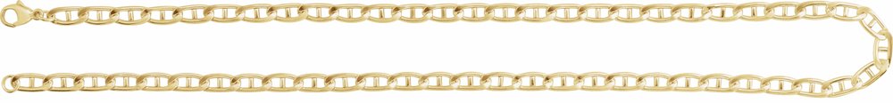 14K Yellow Gold-Filled 5.15 mm Anchor 24" Chain