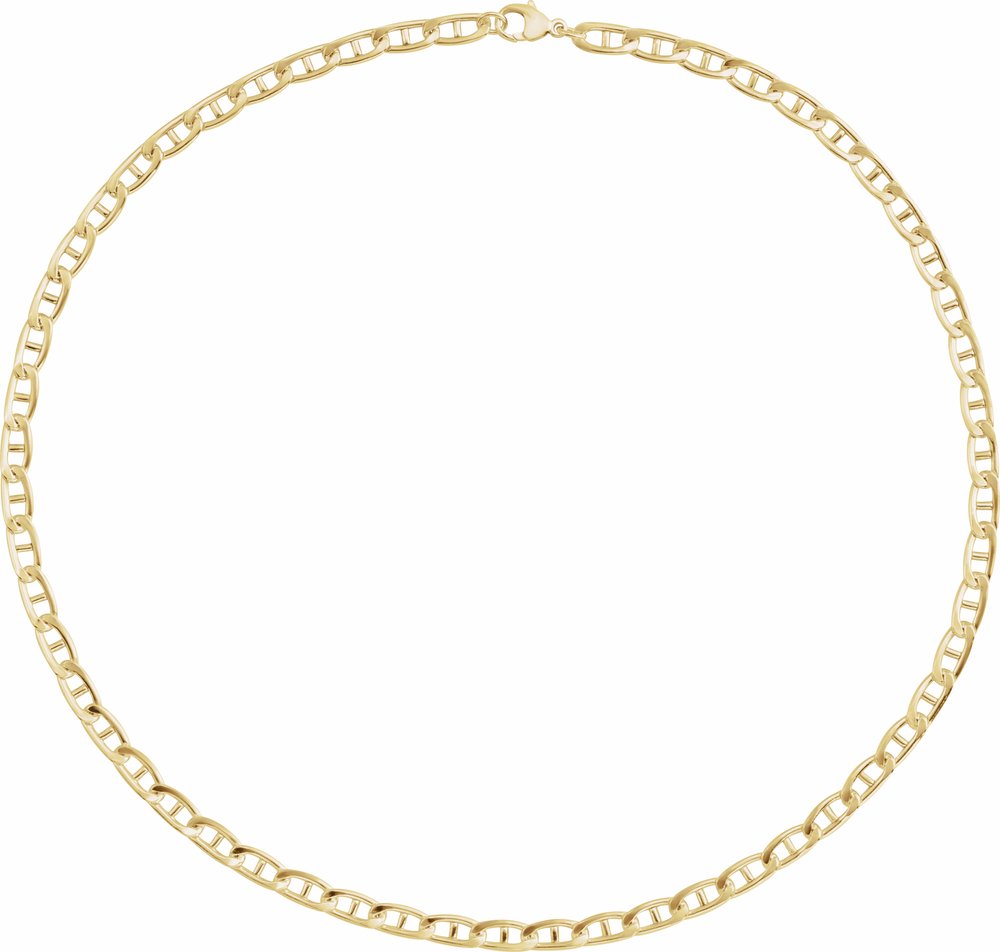 14K Yellow Gold-Filled 5.15 mm Anchor 24" Chain