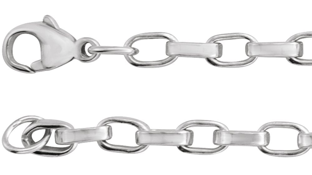 Sterling Silver 4.08 mm Rolo 20" Chain