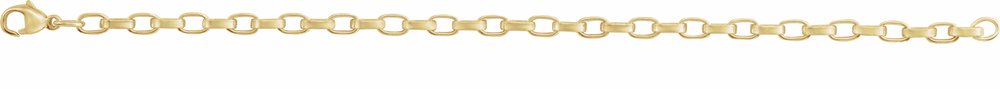 14K Yellow Gold-Filled 4.08 mm Rolo 7" Chain