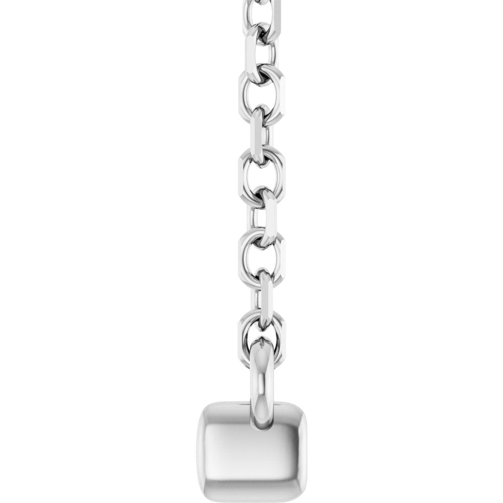 14K Yellow Gold 1/8 CTW Lab-Grown Diamond French-Set Bar 18" Necklace