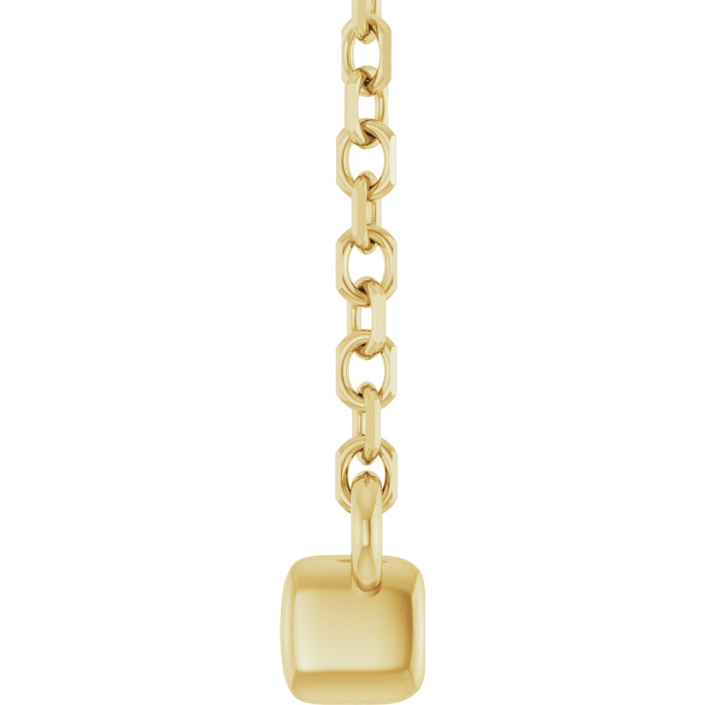 14K Yellow Gold 1/4 CTW Lab-Grown Diamond French-Set Bar 18" Necklace