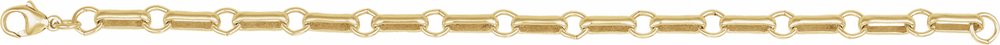 14K Yellow Gold-Filled 6 mm Paperclip-Style 7" Chain