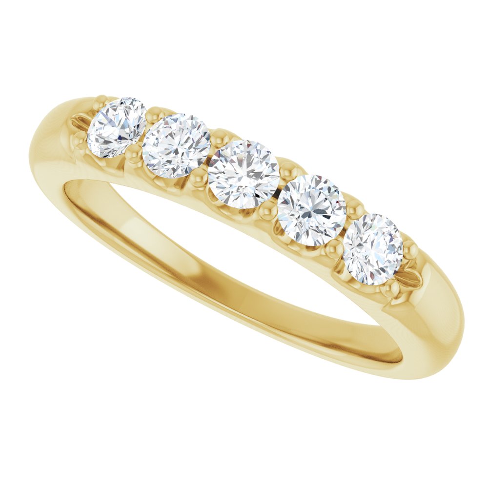 14K Yellow Gold 1/2 CTW Lab-Grown Diamond Anniversary Band