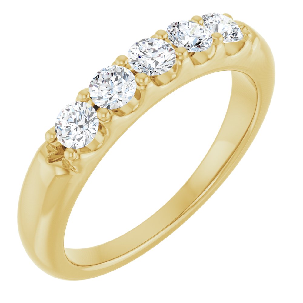 14K Yellow Gold 1/2 CTW Lab-Grown Diamond Anniversary Band