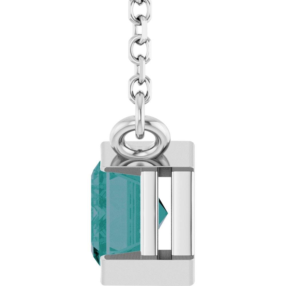Sterling Silver Lab-Grown Alexandrite 18" Necklace