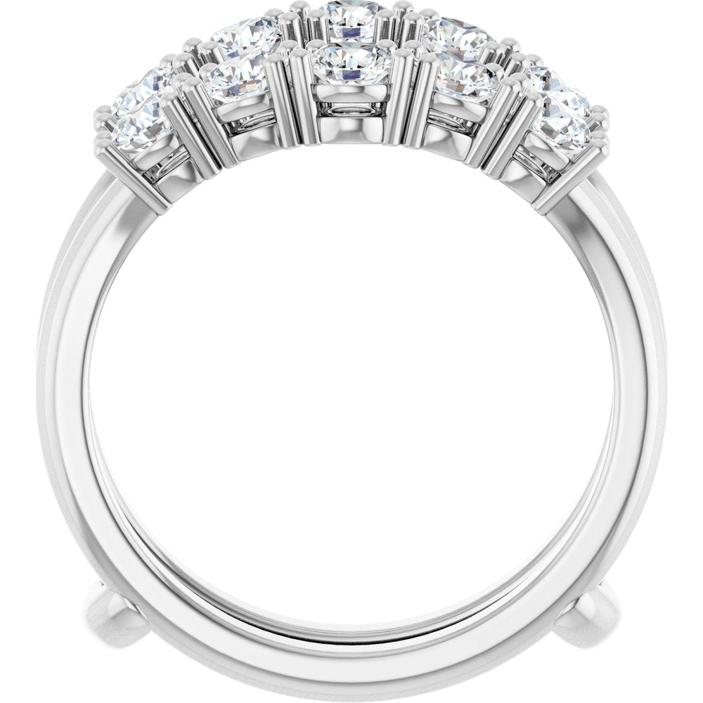 14K White Gold 1 1/5 CTW Lab-Grown Diamond Ring Guard