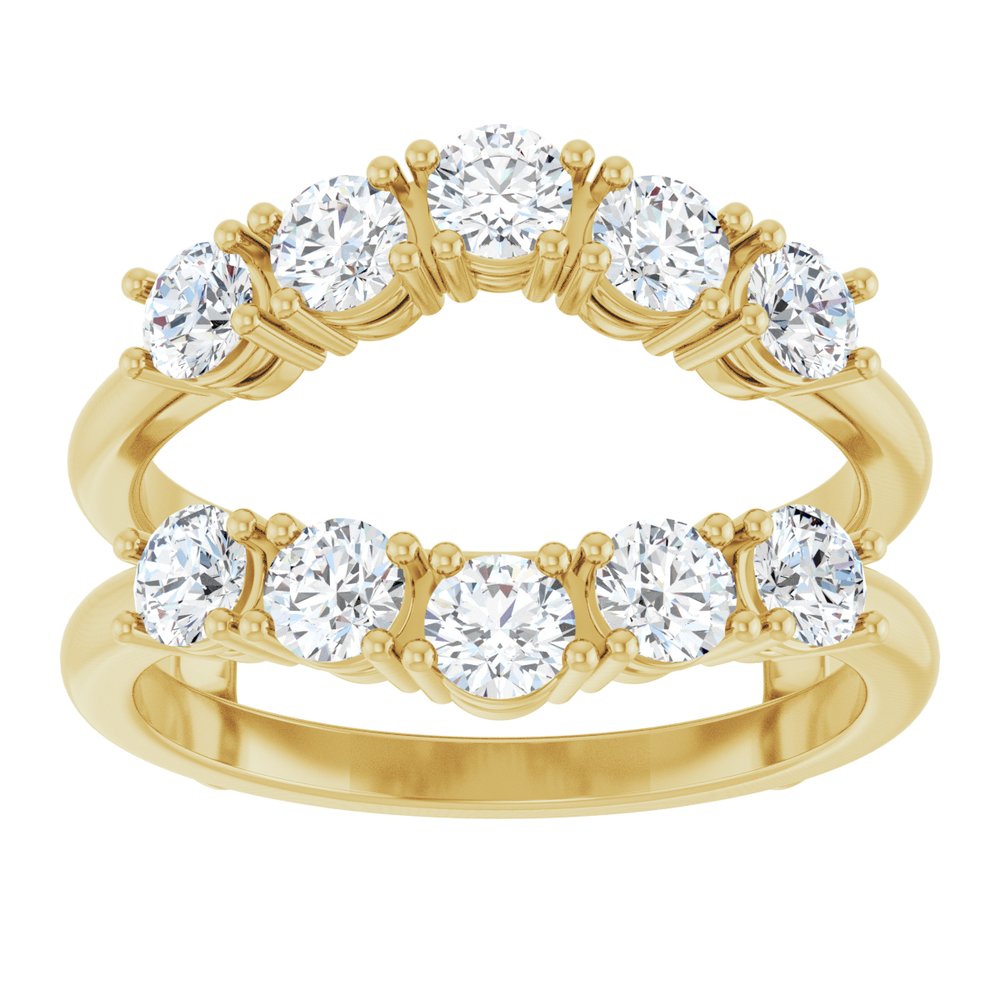 14K Yellow Gold 1 1/5 CTW Lab-Grown Diamond Ring Guard