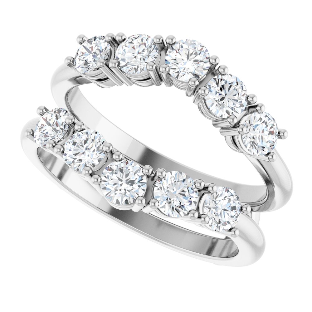 14K White Gold 1 1/5 CTW Lab-Grown Diamond Ring Guard