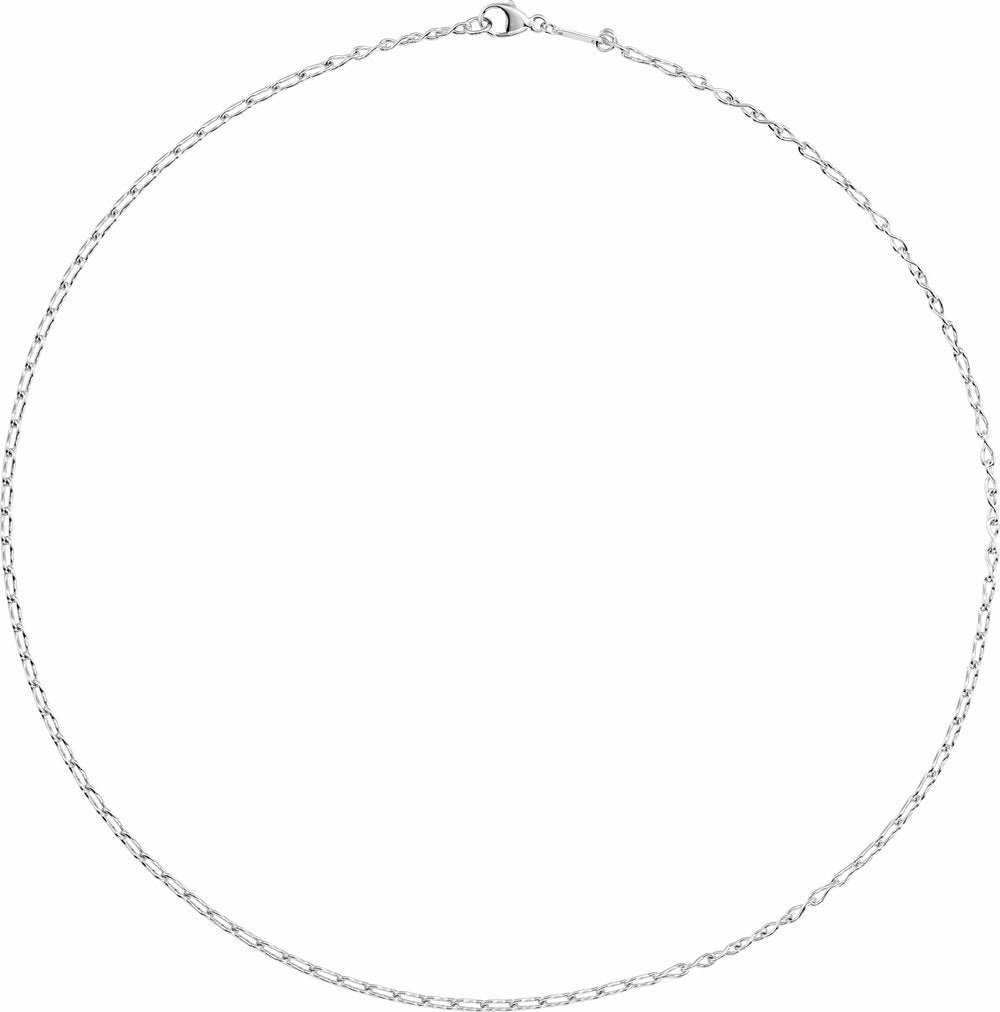 Sterling Silver 2 mm Figure 8 24" Chain
