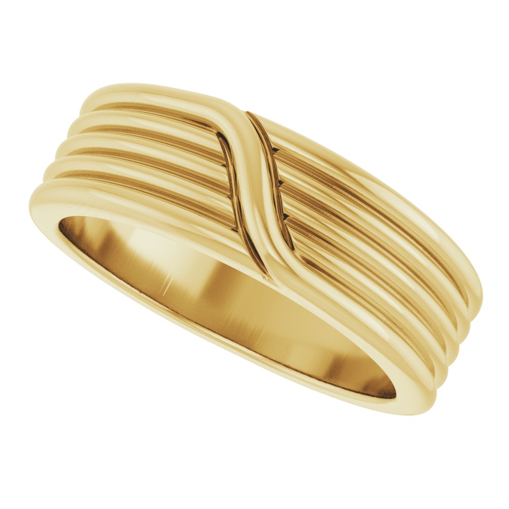 14K Yellow Gold 6 mm Coiled Band Size 7