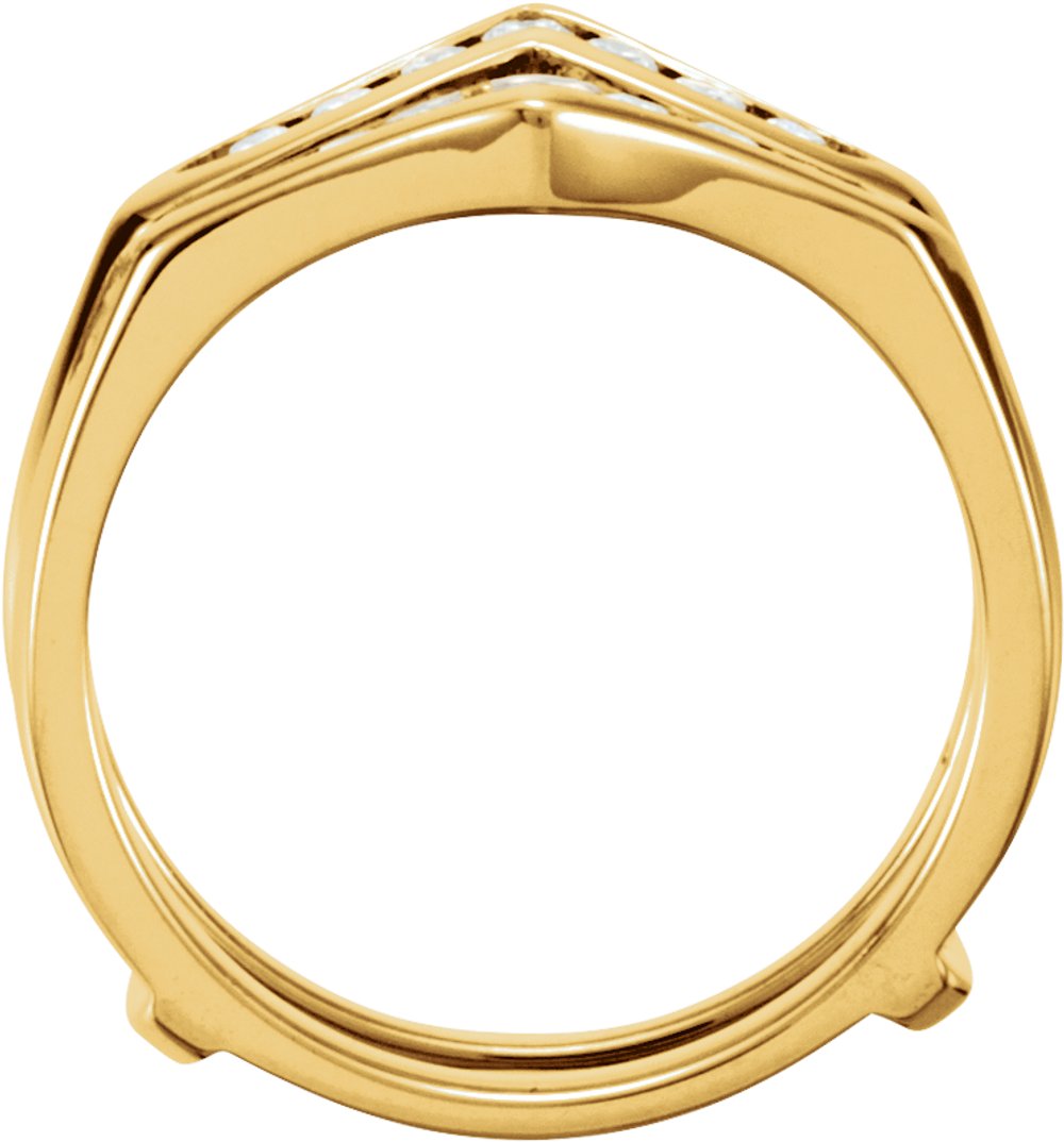 14K Yellow Gold 1/4 CTW Natural Diamond Ring Guard