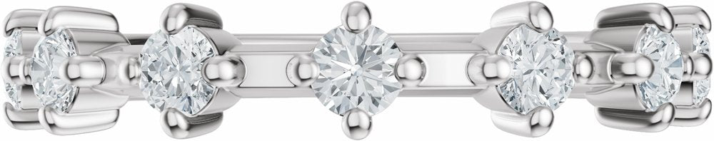 14K White Gold 1/2 CTW Natural Diamond Anniversary Band