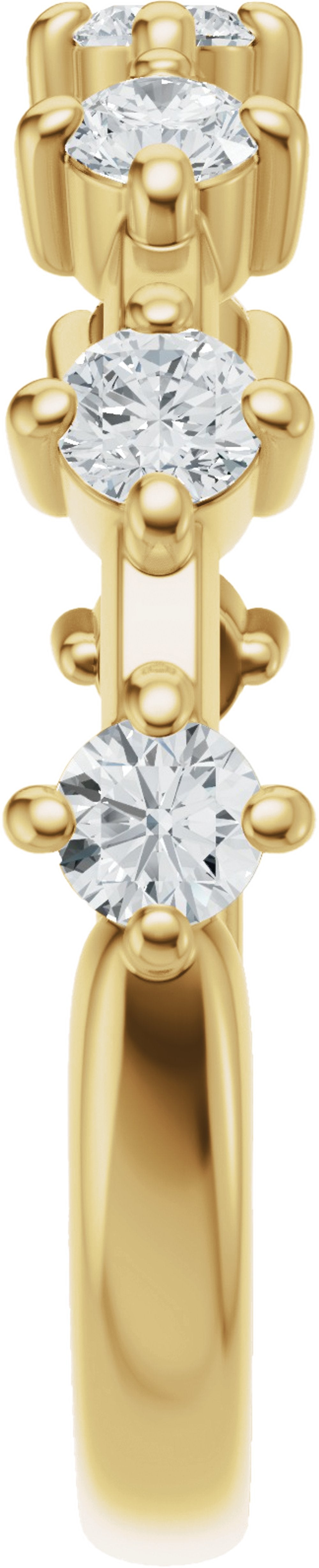 14K Yellow Gold 1/2 CTW Lab-Grown Diamond Anniversary Band