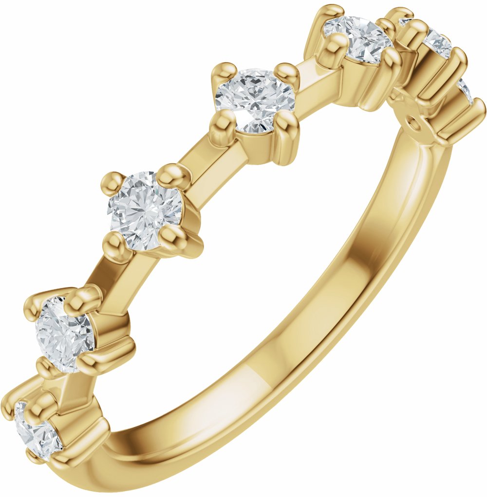 14K Yellow Gold 1/2 CTW Natural Diamond Anniversary Band