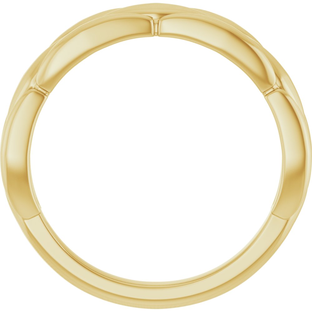 14K Yellow Gold 4 mm Grooved Band